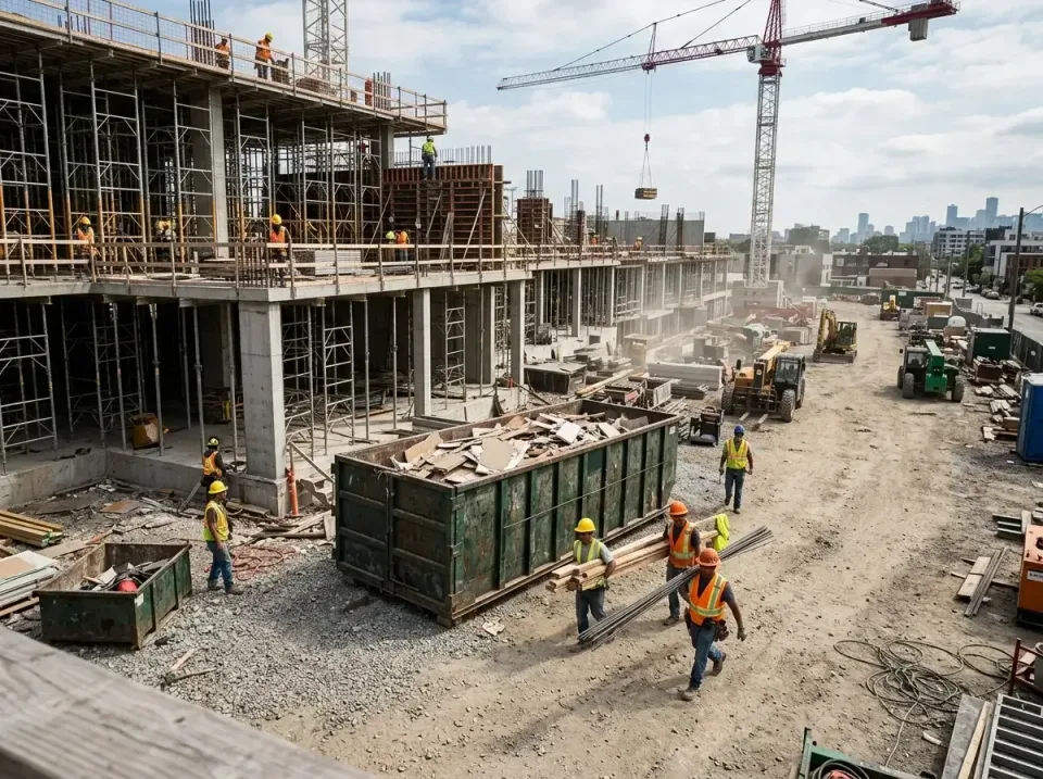commercial-construction-site-w-002 — frequently asked questions, Low Cost Construction Dumpster Rental in Monticello, MN
